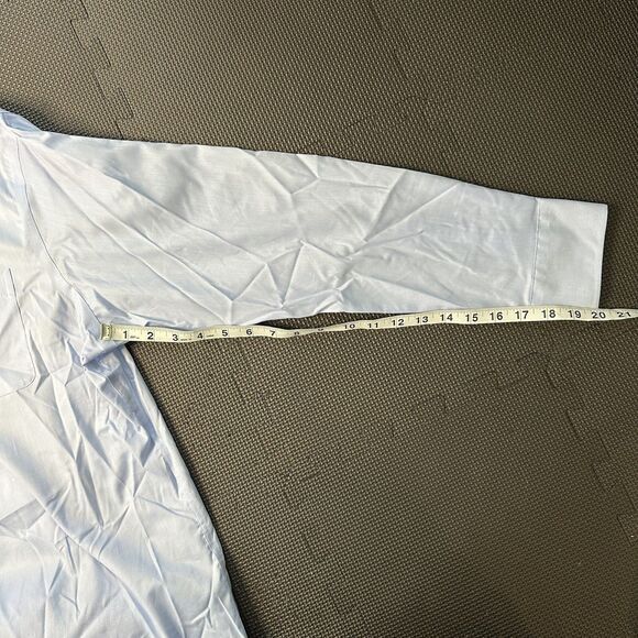 Mens NWT Lauren Ralph Lauren Classic Fit Stretch Blue Large Button Down Shirt - Picture 7 of 9